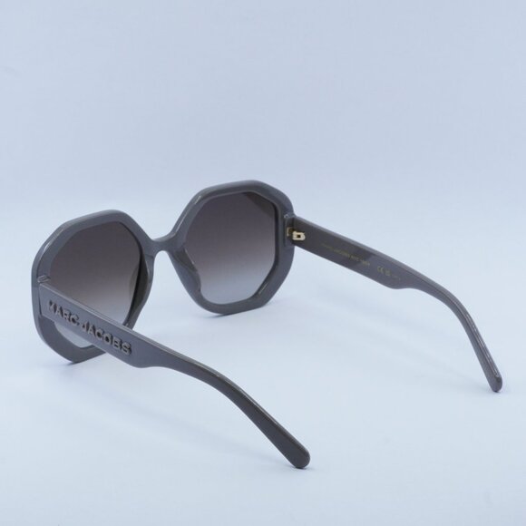 Marc Jacobs MARC 659/S 0KB7 HA Sunglasses Grey Geometric Frame, Brown Lenses - Picture 8 of 10